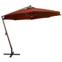 Sombrilla colgante con palo madera abeto terracota 3,5x2,9 m de vidaXL, Sombrillas - Ref: Foro24-313771, Precio: 202,78 €, De...