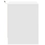 Mesita de noche con luces LED madera de ingeniería blanca de , Mesitas de noche - Ref: Foro24-852047, Precio: 53,93 €, Descue...