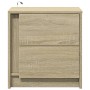 Mesita de noche con luces LED madera de ingeniería roble Sonoma de , Mesitas de noche - Ref: Foro24-852051, Precio: 47,20 €, ...