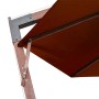 Sombrilla colgante con palo madera abeto terracota 3,5x2,9 m de vidaXL, Sombrillas - Ref: Foro24-313771, Precio: 210,98 €, De...