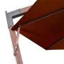 Sombrilla colgante con palo madera abeto terracota 3,5x2,9 m de vidaXL, Sombrillas - Ref: Foro24-313771, Precio: 202,78 €, De...