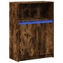 Aparador con LED madera ingeniería roble ahumado 72x34x100 cm de , Aparadores - Ref: Foro24-852163, Precio: 76,19 €, Descuent...