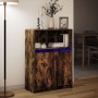 Aparador con LED madera ingeniería roble ahumado 72x34x100 cm de , Aparadores - Ref: Foro24-852163, Precio: 76,19 €, Descuent...