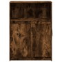 Aparador con LED madera ingeniería roble ahumado 72x34x100 cm de , Aparadores - Ref: Foro24-852163, Precio: 76,19 €, Descuent...