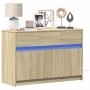 Mueble de TV LED madera de ingeniería roble Sonoma 91x34x61 cm de , Muebles TV - Ref: Foro24-852182, Precio: 97,61 €, Descuen...