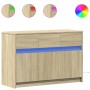 Mueble de TV LED madera de ingeniería roble Sonoma 91x34x61 cm de , Muebles TV - Ref: Foro24-852182, Precio: 97,61 €, Descuen...