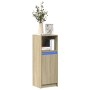Aparador con LED madera de ingeniería roble Sonoma 38x34x100 cm de , Aparadores - Ref: Foro24-852168, Precio: 58,14 €, Descue...