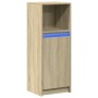 Aparador con LED madera de ingeniería roble Sonoma 38x34x100 cm de , Aparadores - Ref: Foro24-852168, Precio: 58,14 €, Descue...