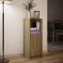 Aparador con LED madera de ingeniería roble Sonoma 38x34x100 cm de , Aparadores - Ref: Foro24-852168, Precio: 58,14 €, Descue...