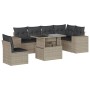 Set de sofás de jardín 7 pzas con cojines ratán PE gris claro de , Conjuntos de jardín - Ref: Foro24-3269202, Precio: 558,81 ...