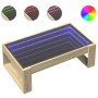 Mesa de centro con Infinity LED roble Sonoma 90x53x30 cm de , Mesas de centro - Ref: Foro24-847639, Precio: 99,95 €, Descuent...