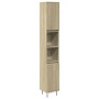 Armario de baño madera contrachapada roble Sonoma 30x30x190 cm de , Muebles de baño - Ref: Foro24-849668, Precio: 82,85 €, De...