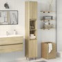 Armario de baño madera contrachapada roble Sonoma 30x30x190 cm de , Muebles de baño - Ref: Foro24-849668, Precio: 82,85 €, De...