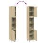 Armario de baño madera contrachapada roble Sonoma 30x30x190 cm de , Muebles de baño - Ref: Foro24-849668, Precio: 82,85 €, De...