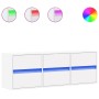 Mueble de TV de pared con luces LED blanco 130x31x45 cm de , Muebles TV - Ref: Foro24-852299, Precio: 96,74 €, Descuento: %