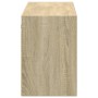 Mueble de TV de pared con luces LED roble Sonoma 130x31x45 cm de , Muebles TV - Ref: Foro24-852301, Precio: 92,30 €, Descuent...