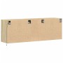 Mueble de TV de pared con luces LED roble Sonoma 130x31x45 cm de , Muebles TV - Ref: Foro24-852301, Precio: 92,30 €, Descuent...