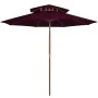 Sombrilla de dos pisos palo de madera burdeos 270 cm de vidaXL, Sombrillas - Ref: Foro24-313764, Precio: 105,06 €, Descuento: %