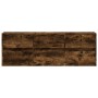 Mueble de TV de pared con luces LED roble ahumado 130x31x45 cm de , Muebles TV - Ref: Foro24-852303, Precio: 94,80 €, Descuen...