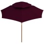 Sombrilla de dos pisos palo de madera burdeos 270 cm de vidaXL, Sombrillas - Ref: Foro24-313764, Precio: 107,46 €, Descuento: %