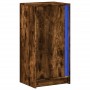 Aparador con LED madera ingeniería roble ahumado 42,5x34x85 cm de , Aparadores - Ref: Foro24-852142, Precio: 53,58 €, Descuen...