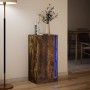 Aparador con LED madera ingeniería roble ahumado 42,5x34x85 cm de , Aparadores - Ref: Foro24-852142, Precio: 53,58 €, Descuen...