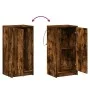 Aparador con LED madera ingeniería roble ahumado 42,5x34x85 cm de , Aparadores - Ref: Foro24-852142, Precio: 52,94 €, Descuen...