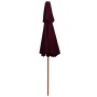 Sombrilla de dos pisos palo de madera burdeos 270 cm de vidaXL, Sombrillas - Ref: Foro24-313764, Precio: 107,46 €, Descuento: %