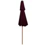 Sombrilla de dos pisos palo de madera burdeos 270 cm de vidaXL, Sombrillas - Ref: Foro24-313764, Precio: 105,06 €, Descuento: %