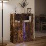 Aparador con LED madera ingeniería roble ahumado 77x34x100 cm de , Aparadores - Ref: Foro24-852149, Precio: 76,34 €, Descuent...