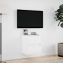 Mueble de TV de pared con luces LED blanco 41x31x45 cm de , Muebles TV - Ref: Foro24-852271, Precio: 54,55 €, Descuento: %