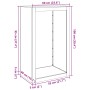 Leñero de acero inoxidable 60x40x100 cm de , Bolsas y soportes de leña - Ref: Foro24-850993, Precio: 173,26 €, Descuento: %