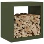 Leñero de acero verde 60x40x60 cm de , Bolsas y soportes de leña - Ref: Foro24-851006, Precio: 87,91 €, Descuento: %