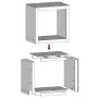 Leñero de acero blanco 60x40x60 cm de , Bolsas y soportes de leña - Ref: Foro24-851004, Precio: 88,58 €, Descuento: %
