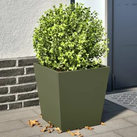 Jardineras 2 unidades acero verde oliva 40x40x40 cm de , Maceteros y jardineras - Ref: Foro24-851059, Precio: 66,70 €, Descue...