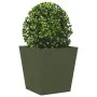 Jardineras 2 unidades acero verde oliva 40x40x40 cm de , Maceteros y jardineras - Ref: Foro24-851059, Precio: 66,70 €, Descue...