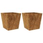 Jardineras 2 unidades acero oxidado 40x40x40 cm de , Maceteros y jardineras - Ref: Foro24-851065, Precio: 55,43 €, Descuento: %