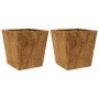 Jardineras 2 unidades acero oxidado 40x40x40 cm de , Maceteros y jardineras - Ref: Foro24-851065, Precio: 61,42 €, Descuento: %