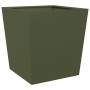 Jardineras 2 uds acero verde oliva 50x50x50 cm de , Maceteros y jardineras - Ref: Foro24-851073, Precio: 78,35 €, Descuento: %