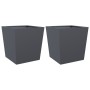 Jardineras 2 uds acero gris antracita 50x50x50 cm de , Maceteros y jardineras - Ref: Foro24-851071, Precio: 89,54 €, Descuent...