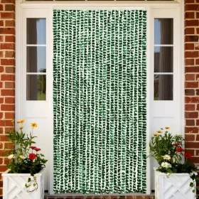Cortina mosquitera chenilla verde y blanco 100x220 cm de vidaXL, Mosquiteras para ventanas - Ref: Foro24-325447, Precio: 64,6...