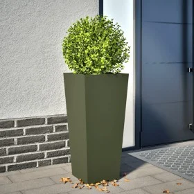 Jardinera hexagonal acero verde oliva 35x35x75 cm de , Maceteros y jardineras - Ref: Foro24-851086, Precio: 66,22 €, Descuent...