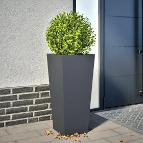 Hexagonal anthracite steel planter 35x35x75 cm by , Pots and planters - Ref: Foro24-851084, Price: 77,90 €, Discount: %