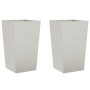 Jardineras 2 uds acero inoxidable 45x45x75 cm de , Maceteros y jardineras - Ref: Foro24-851103, Precio: 190,88 €, Descuento: %