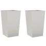 Jardineras 2 uds acero inoxidable 45x45x75 cm de , Maceteros y jardineras - Ref: Foro24-851103, Precio: 187,71 €, Descuento: %