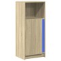 Aparador con LED madera ingeniería roble Sonoma 42,5x34x100 cm de , Aparadores - Ref: Foro24-852154, Precio: 59,05 €, Descuen...