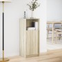 Aparador con LED madera ingeniería roble Sonoma 42,5x34x100 cm de , Aparadores - Ref: Foro24-852154, Precio: 59,05 €, Descuen...