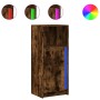 Aparador con LED madera ingeniería roble ahumado 42,5x34x100 cm de , Aparadores - Ref: Foro24-852156, Precio: 63,45 €, Descue...