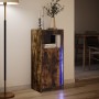 Aparador con LED madera ingeniería roble ahumado 42,5x34x100 cm de , Aparadores - Ref: Foro24-852156, Precio: 63,45 €, Descue...