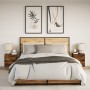 Mesitas de noche de pared con luces LED 2 uds roble ahumado de , Mesitas de noche - Ref: Foro24-3307970, Precio: 98,17 €, Des...